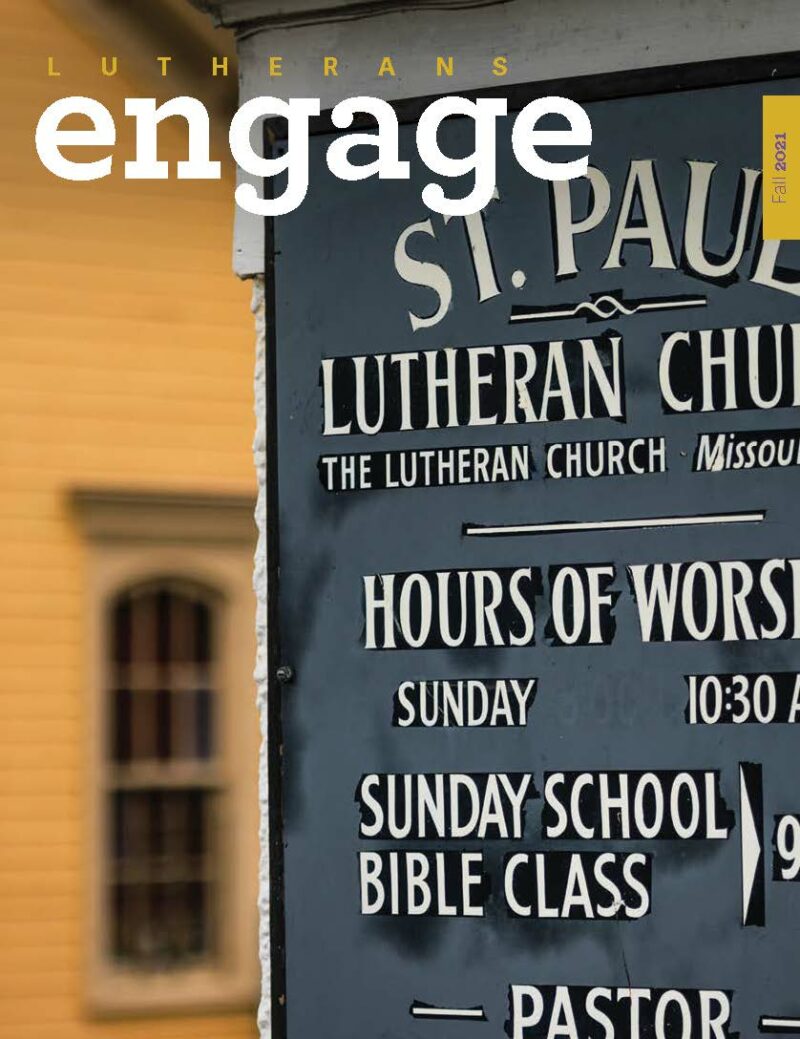 The exterior sign at St. Paul Lutheran Church in the Marigny area of New Orleans.
